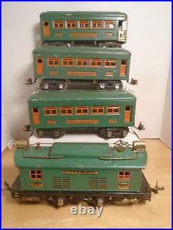 1920's Prewar Lionel O Scale Set #253 Electric 2 #607 Pullmans 608 Observation