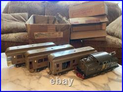 1920s Prewar Lionel 342 Train set with 318 engine 309, 310 & 312 Cars in Boxes