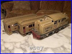 1920s Prewar Lionel 402E Dual Motor Engine with 309 & 312 Train Cars