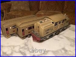 1920s Prewar Lionel 402E Dual Motor Engine with 309 & 312 Train Cars