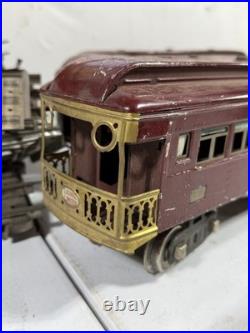 1920s Vintage Prewar Lionel Electric Train Set No. 150 Engine, Passenger Cars