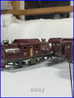 1920s Vintage Prewar Lionel Electric Train Set No. 150 Engine, Passenger Cars
