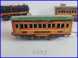 1930's Lionel Winner Lines set Engine, 1016 Tender, two 1011 Passenger Cars