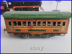 1930's Lionel Winner Lines set Engine, 1016 Tender, two 1011 Passenger Cars