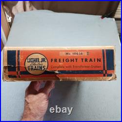 1930s Lionel Jr. Prewar 1063E Freight Set Red Locomotive With Original Box 1930s Lionel Jr. Prewar 1063E Freight Set Red Locomotive With Original Box