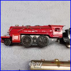 1930s Lionel Jr. Prewar 1063E Freight Set Red Locomotive With Original Box 1930s Lionel Jr. Prewar 1063E Freight Set Red Locomotive With Original Box