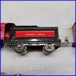 1930s Lionel Jr. Prewar 1063E Freight Set Red Locomotive With Original Box 1930s Lionel Jr. Prewar 1063E Freight Set Red Locomotive With Original Box