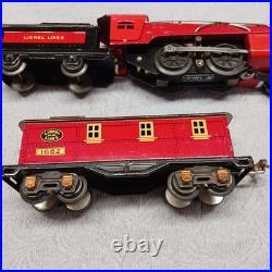 1930s Lionel Jr. Prewar 1063E Freight Set Red Locomotive With Original Box 1930s Lionel Jr. Prewar 1063E Freight Set Red Locomotive With Original Box
