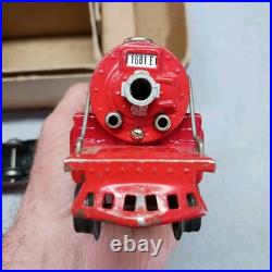 1930s Lionel Jr. Prewar 1063E Freight Set Red Locomotive With Original Box 1930s Lionel Jr. Prewar 1063E Freight Set Red Locomotive With Original Box