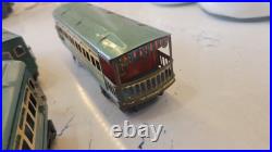 1930s Lionel Jr. Prewar O-gauge 1688E Blue Passenger Car Set