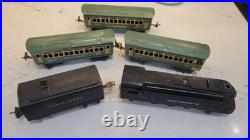 1930s Lionel Prewar O-gauge 1668E 2-6-2 Rare Blue Passenger Train Set 1930s Lionel Prewar O-gauge 1668E 2-6-2 Rare Blue Passenger Train Set