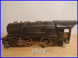 1933-42 Prewar Lionel O Scale #259e Loco, 261t Tender, 1719 Boxcar, 1717 Gondola