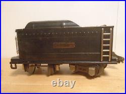 1933-42 Prewar Lionel O Scale #259e Loco, 261t Tender, 1719 Boxcar, 1717 Gondola