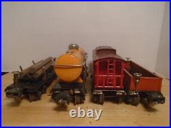 1938-42 Prewar Lionel O Gauge 224e Loco, 2224 Diecast Tender & 4 Freight Cars