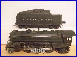1938-42 Prewar Lionel O Gauge 224e Loco, 2224 Diecast Tender & 4 Freight Cars