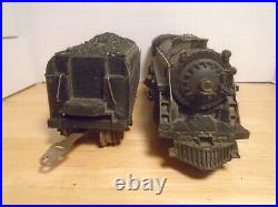 1938-42 Prewar Lionel O Gauge 224e Loco, 2224 Diecast Tender & 4 Freight Cars