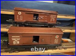 (2) Different Variations Prewar Lionel 3814 Operating Merchandise Boxcar