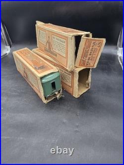 3 Lionel Pre-war O Gauge #607, #607 & #608 Pullman Passenger Cars With Boxes