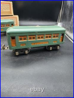 3 Lionel Pre-war O Gauge #607, #607 & #608 Pullman Passenger Cars With Boxes