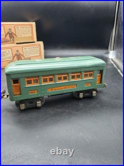 3 Lionel Pre-war O Gauge #607, #607 & #608 Pullman Passenger Cars With Boxes
