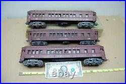 3pc Prewar Lionel Lines #2623 Manhattan Passenger Train cars O Gauge