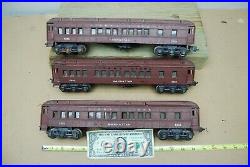 3pc Prewar Lionel Lines #2623 Manhattan Passenger Train cars O Gauge
