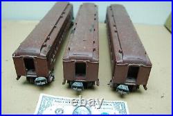 3pc Prewar Lionel Lines #2623 Manhattan Passenger Train cars O Gauge