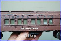 3pc Prewar Lionel Lines #2623 Manhattan Passenger Train cars O Gauge
