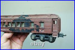 3pc Prewar Lionel Lines #2623 Manhattan Passenger Train cars O Gauge