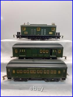 American Flyer Pre War Standard Gauge 4000 Locomotive and 2 Passenger Cars