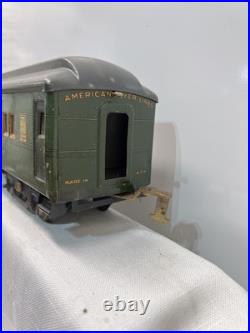 American Flyer Pre War Standard Gauge 4000 Locomotive and 2 Passenger Cars