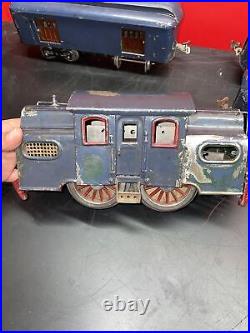 Antique Lionel Pre War Standard Guage Train Set Engine 50 & Cars Lot Of 4