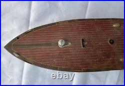 Antique Pre War Lionel Craft 44 Pressed Steel Wind Up toy Speed Motor boat