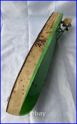 Antique Pre War Lionel Craft 44 Pressed Steel Wind Up toy Speed Motor boat
