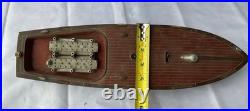 Antique Pre War Lionel Craft 44 Pressed Steel Wind Up toy Speed Motor boat