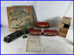 Beautiful Lionel Original Prewar BOXED 248 Red Passenger Set #292