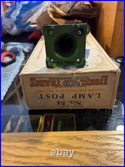 Boxed No. 54 Lamp PostLionel Prewar Trains Double Gooseneck (Rare Box!)