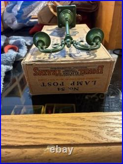 Boxed No. 54 Lamp PostLionel Prewar Trains Double Gooseneck (Rare Box!)
