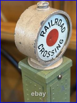 EARLY Lionel Prewar 87 Blinking Crossing DRKGRN/STEPHEN GIRARD GRN/BONE
