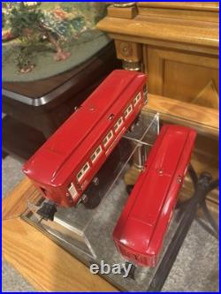 EXTREMELY HIGH GRADE Lionel Prewar 2-Tone Red 2601 Observation 2602 Baggage EX+