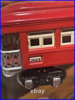 EXTREMELY HIGH GRADE Lionel Prewar 2-Tone Red 2601 Observation 2602 Baggage EX+