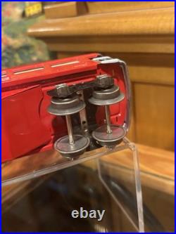 EXTREMELY HIGH GRADE Lionel Prewar 2-Tone Red 2601 Observation 2602 Baggage EX+