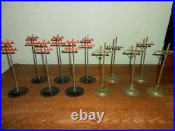 Eleven (11) Pre-War American Flyer Telephone Poles (Ives, Lionel)