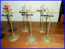 Eleven (11) Pre-War American Flyer Telephone Poles (Ives, Lionel)