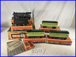 Excellent Lionel Original Prewar BOXED 249E Nickel Passenger Set #294E