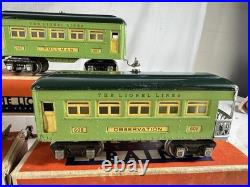 Excellent Lionel Original Prewar BOXED 249E Nickel Passenger Set #294E