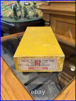 Exceptional Mint BoxedLionel Prewar #67 Double Gooseneck Lamp Post -Dark Green