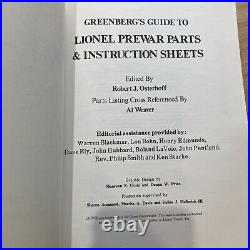 Greenberg's Guide to Lionel Prewar Parts & Instruction Sheets Greenberg