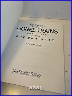 Greenberg's Guide to Lionel Trains, 1901-1942 Vol. IV Prewar Sets by David