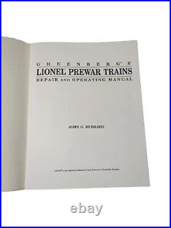 Greenberg's Repair and Operating Manual for Prewar Lionel Trains by John G